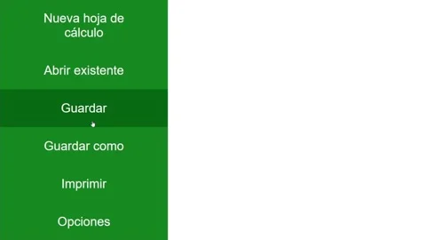 Spanish. Cursor Slides Over and Clicks Save Spreadsheet. Mouse Pointer 스톡 동영상 167330027