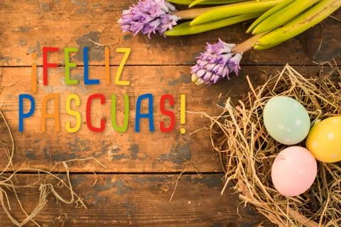 Spanish eastern greeting on a eastern themed background Foto stock