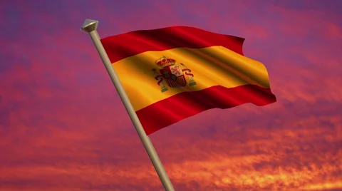 Spanish Flag Animation – 4K Resolution Ultra HD Vídeo Stock 41774068