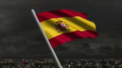 Spanish Flag Animation – 4K Resolution Ultra HD Stock Footage 41774426