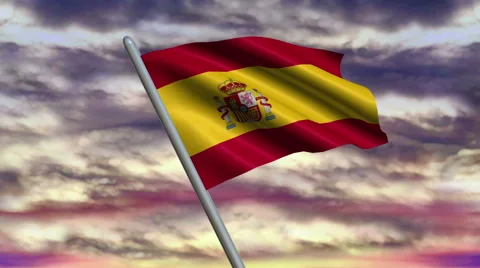Spanish Flag Animation – 4K Resolution Ultra HD Vídeo Stock 41774620