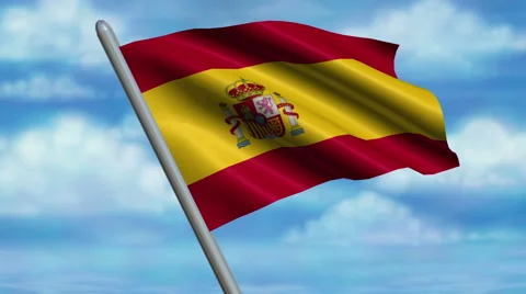 Spanish Flag Animation – 4K Resolution Ultra HD Vídeo Stock 41774981