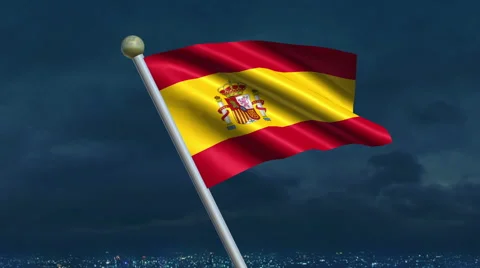 Spanish Flag Animation Vídeo Stock 40238315