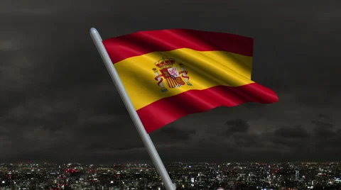 Spanish Flag Animation Vídeos de archivo 40238320