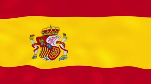 SPANISH FLAG ANIMATION Stock Footage 221960962