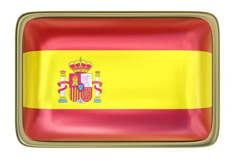 Spanish Flag Badge Stock Illustration