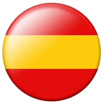 Spanish flag button Stock Illustration