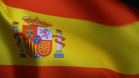 Spanish Flag Flapping Video stock 118966794