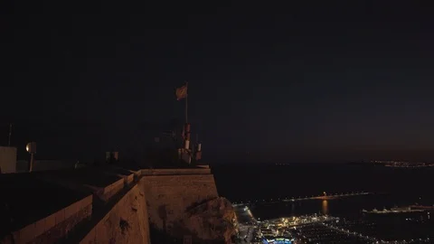 The Spanish flag flutters in the wind. Stock Footage 98319189