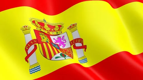 Spanish flag Stock-Footage 8577629