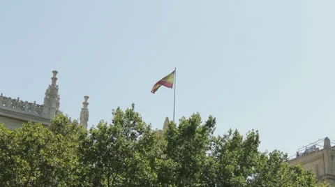 Spanish Flag Stock Footage 12100909