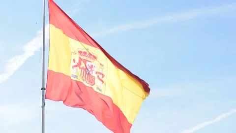 Spanish flag Stock Footage