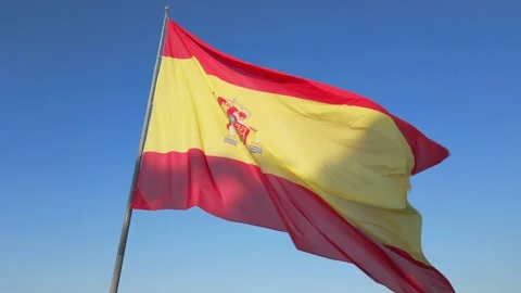 Spanish flag Stock Footage 230955649