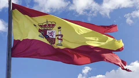 Spanish Flag Stock Footage 310318756