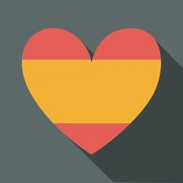 Spanish flag icon Stock Illustration