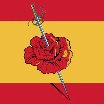 Spanish flag Stock Illustration
