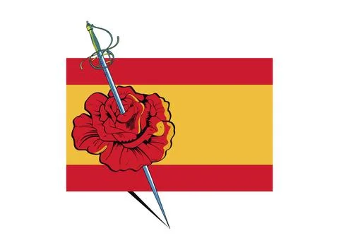 Spanish flag Illustrazione stock