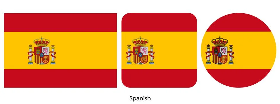 Spanish flag, vector illustration Stock Illustration