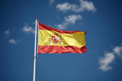 Spanish flag view Stock Photos