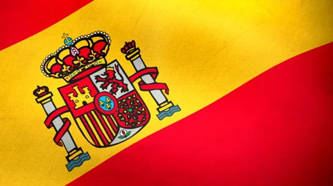 Spanish flag waving background loop 動画素材 34422623