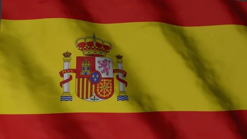 Spanish flag waving in the wind. Spain national flag video footage.	 Stock Footage 168470276