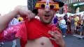 Spanish football fans before final match of European Football Championship HD Footage