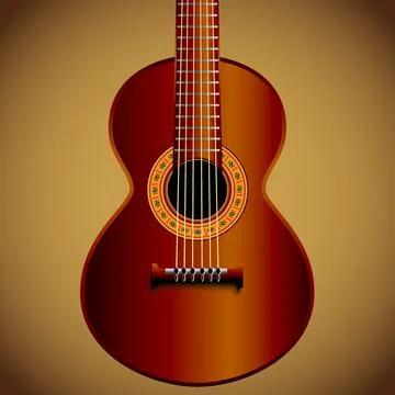 The Spanish guitar Stock Illustration