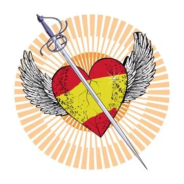 Spanish heart Stock Illustration