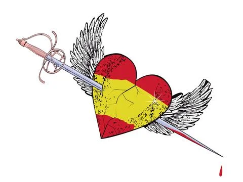 Spanish heart Stock Illustration