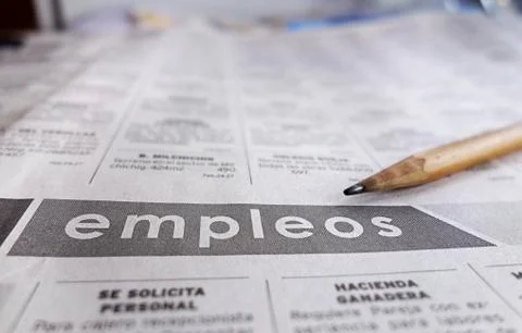 Spanish help wanted section Stock Photos