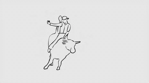 Spanish Hombre Riding a Bull Stock Footage 249594341