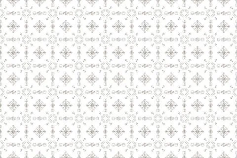 Spanish lace mosaic seamless pattern. Monochrome mandala art. Black and white Stock Illustration