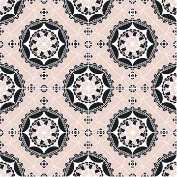Spanish lace vector seamless pattern Stock Illustration