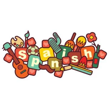 Spanish language class concept Stock Illustration