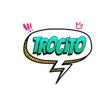 Spanish language comic text sound pop art Stock Illustration