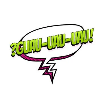 Spanish language comic text sound pop art Illustrazione stock