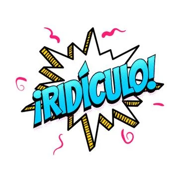 Spanish language comic text sound pop art Stock Illustration