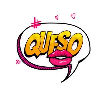 Spanish language comic text sound pop art Stock Illustration