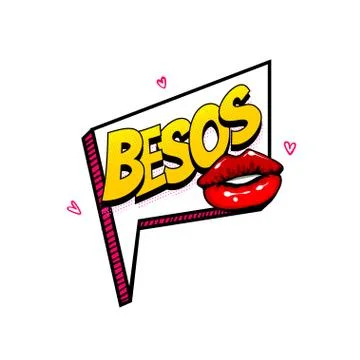 Spanish language comic text sound pop art Illustrazione stock