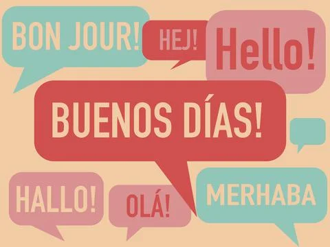 Spanish language courses concept illustration Stock-Illustration