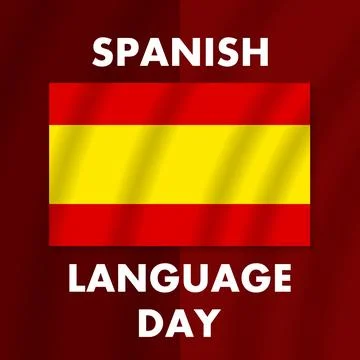 Spanish language day flag Stock Illustration