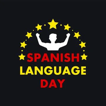 Spanish language day person Stock Illustration