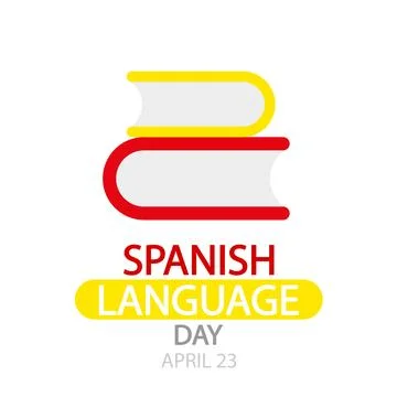 Spanish language day study books Stock Illustration