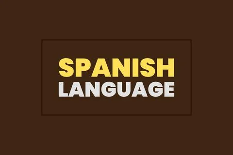 Spanish language typography text vector background design Stock Illustration