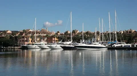 Spanish Marina 库存影片 12610540