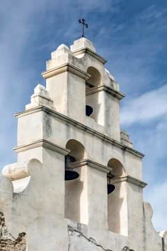 Spanish Mission Bell Wall Stock Photos