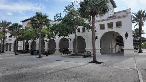Spanish Mission Parking Structure Stock Footage 310560661
