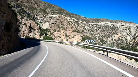 Spanish Mountain descent Stock Footage 138904466