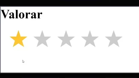 Spanish. Mouse Cursor Slides Over And Clicks 1 Star Rating. Device Screen Stock Footage 165555201