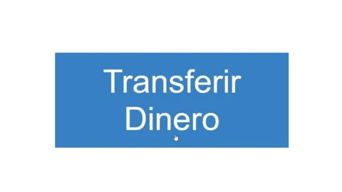 Spanish. Mouse Cursor Slides Over And Clicks Transfer Money on Web Page Stock Footage 165782878